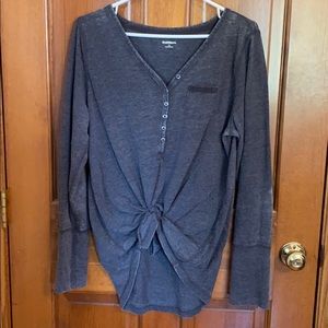 Ruff Hewn Quarter Button-Up Top